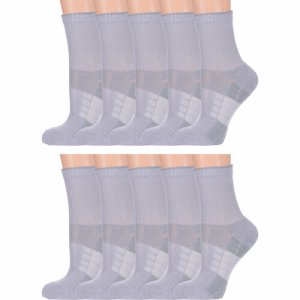Носки , 10 пар, размер 25, серый PARA socks. Цвет: серый