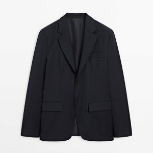 Пиджак Wool Stretch Suit, темно-синий Massimo Dutti