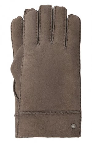 Замшевые перчатки Roeckl. Цвет: серый