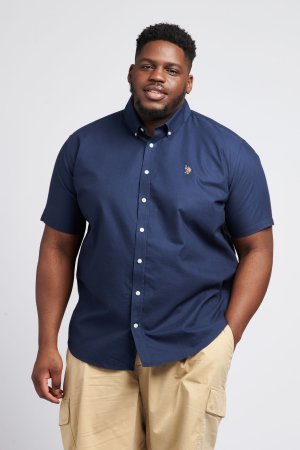 Оксфордская рубашка с короткими рукавами , синий U.S. Polo Assn