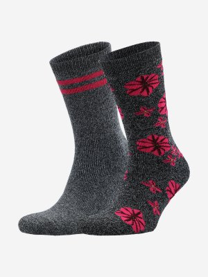 Носки Moisture Control Anklet Flowers, 2 пары, Серый Columbia. Цвет: серый