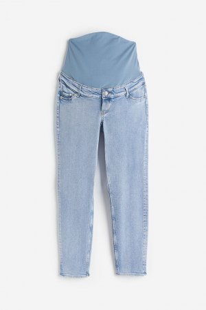 МАМА Узкие джинсы до щиколотки для беременных, светло-синий H&M