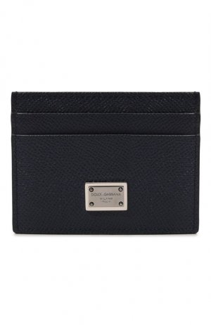 Кожаный футляр для кредитных карт Dolce & Gabbana. Цвет: синий