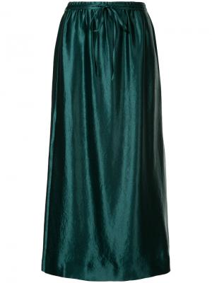 Расклешенная юбка Estnation. Цвет: зелёный