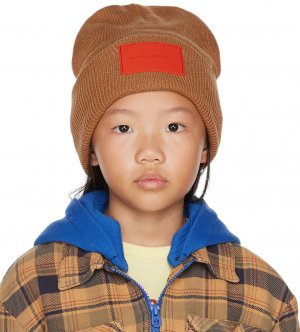 Детская шапка с оранжевой нашивкой-логотипом Marc Jacobs