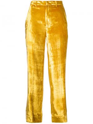 Укороченные брюки Tome. Цвет: желтый