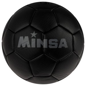 Мяч футбольный minsa, размер 2, 32 панели, 3 слойный, цвет чёрный, 150 г MINSA