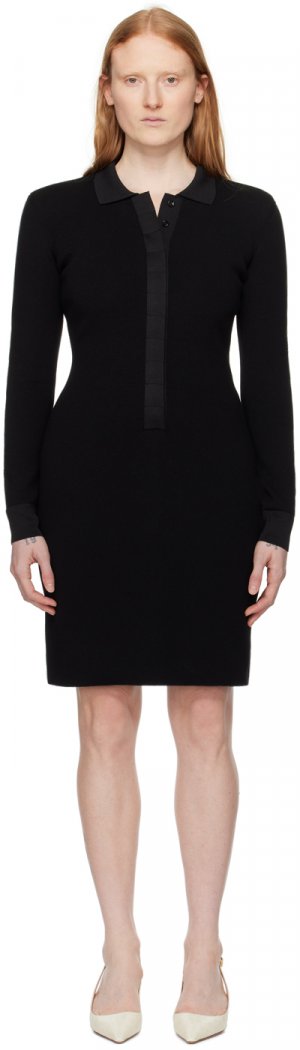 Черное мини-платье с полной иглой Tom Ford
