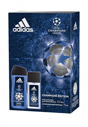 Набор парфюмерный adidas Uefa champions edition. Парфюмерная вода 75 мл + гель для душа 250