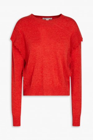 Кашемировый свитер с оборками , цвет Tomato red Autumn Cashmere