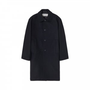 Пальто из плотной шерсти и нейлона , цвет Черный Dries Van Noten