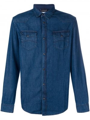 Джинсовая рубашка Emporio Armani. Цвет: синий