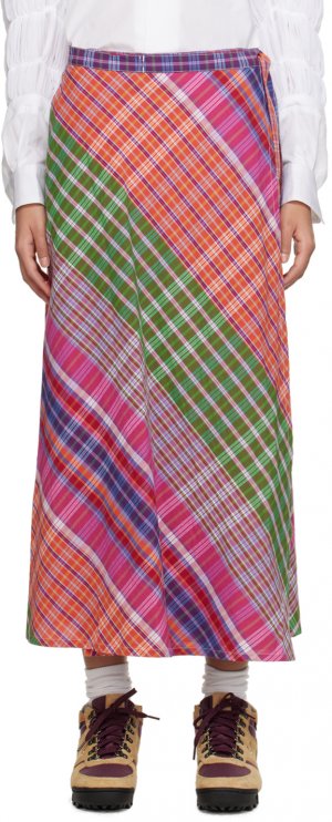 Многоцветная юбка-миди с запахом Engineered Garments