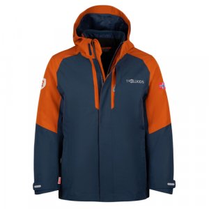 Куртка Skanden 3 in1, размер 152, синий, оранжевый Trollkids. Цвет: оранжевый/синий
