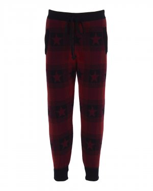 Шерстяные брюки BARDQUA. Цвет: красный+черный