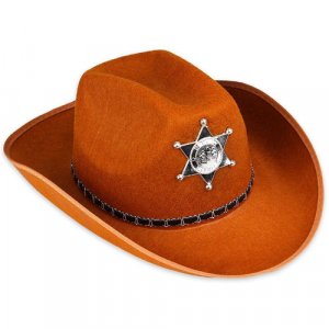 Шляпа Шериф коричневая СмеХторг. Цвет: коричневый