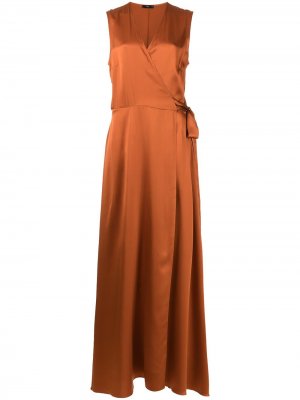 Платье Frontwards с запахом VOZ. Цвет: оранжевый