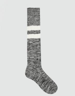 Черные носки под резиновые сапоги Festival ASOS. Цвет: черный