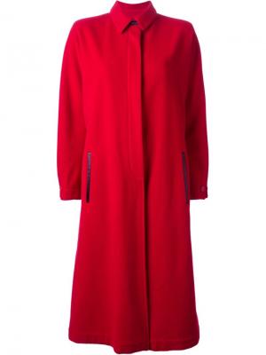 Длинное пальто Gianfranco Ferré Pre-Owned. Цвет: красный