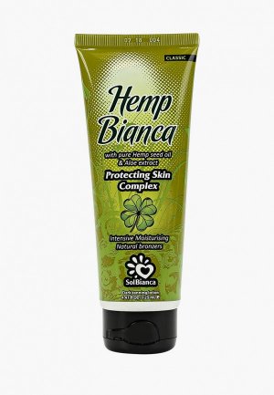 Крем для тела Solbianca “Hemp Bianca” с маслом апельсина, экстрактом алоэ и бронз. Цвет: прозрачный
