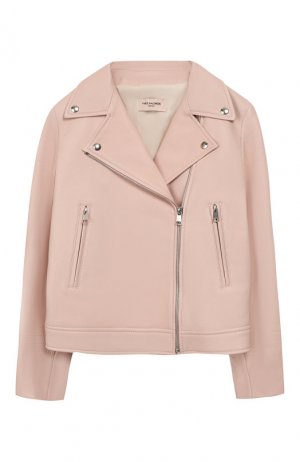 Кожаная куртка Yves Salomon Enfant. Цвет: розовый