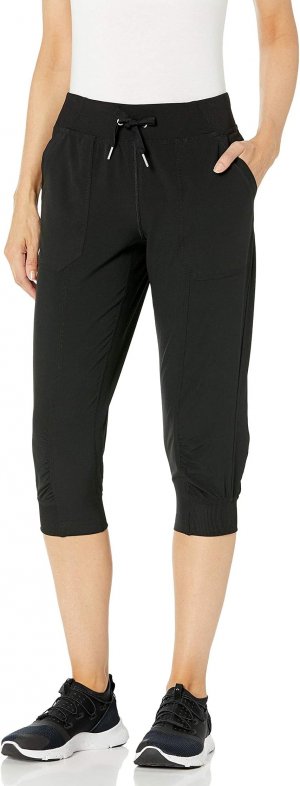 Брюки Women's Premium Performance Rib Cuffed Capri Pant (Standard and Plus) , черный Calvin Klein