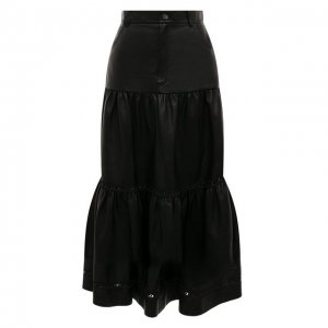 Кожаная юбка Yana Dress. Цвет: чёрный