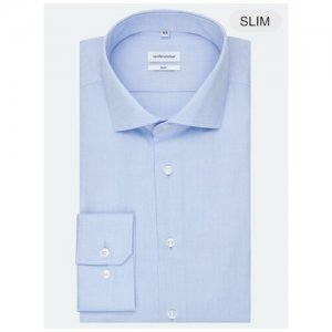 Рубашка , размер 37, голубой Seidensticker. Цвет: голубой