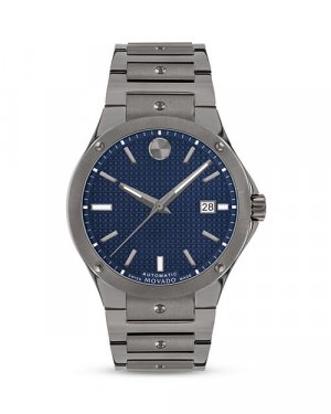 Автоматические часы SE с серым PVD-покрытием, 41 мм , цвет Blue Movado