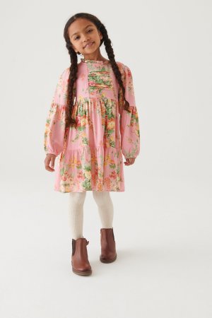Многослойное платье со складками , розовый Laura Ashley