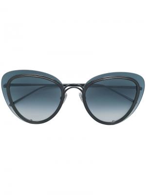 Солнцезащитные очки в массивной оправе Boucheron Eyewear. Цвет: черный