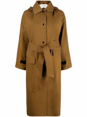 Однобортное пальто с завязками KASSL Editions. Цвет: коричневый