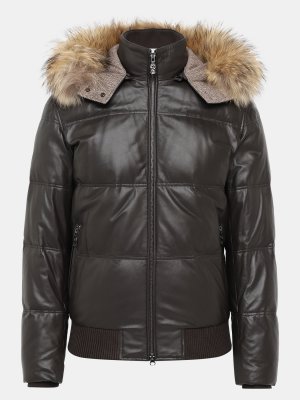Кожаные куртки Alessandro Manzoni. Цвет: коричневый
