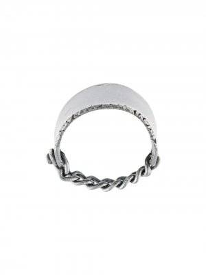 Серебряное кольцо с цепочкой Detaj. Цвет: серебристый