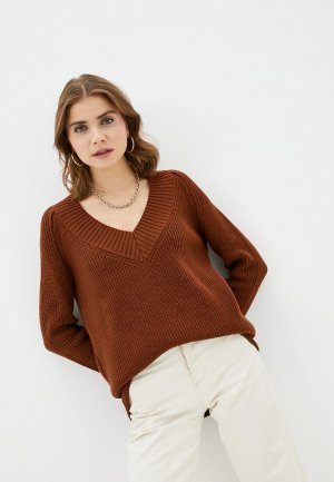 Пуловер EvaPop. Цвет: коричневый