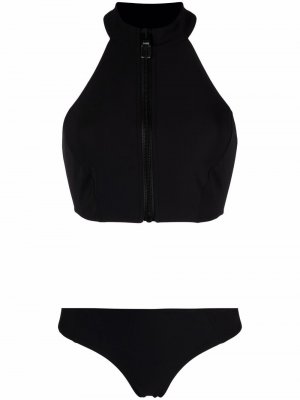 Zip-up halterneck bikini set Givenchy. Цвет: черный