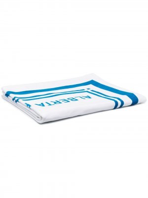 Пляжное полотенце с логотипом Alberta Ferretti. Цвет: белый