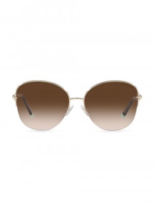Солнцезащитные очки-подушки Tiffany HardWear 58 мм , золотой & Co.