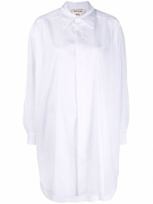 Однотонное платье-рубашка Semicouture. Цвет: белый