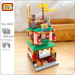 1653 городская улица место для купания весенний магазин архитектурная модель мини-блоки кирпичи строительные игрушки без коробки LOZ