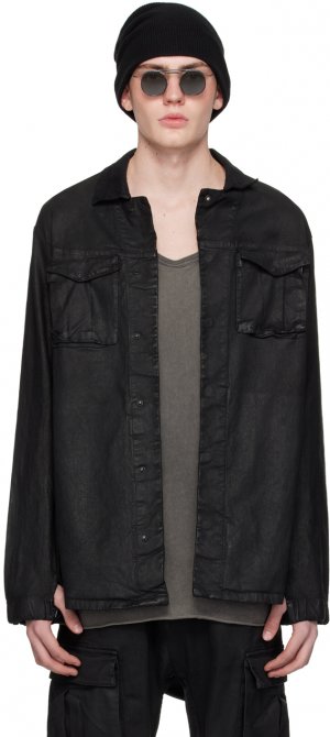 Черная джинсовая куртка S1B , цвет Black coated 11 By Boris Bidjan Saberi