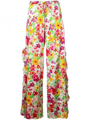 Расклешенные брюки с цветочным принтом Caroline Constas