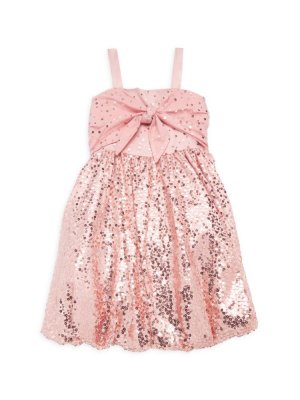 Платье-пузырь с пайетками для маленьких девочек и , цвет Blush Marchesa Notte Mini