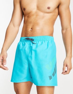 Бирюзовые пляжные шорты в стиле волейбольных длиной 5 дюймов Swimming-Зеленый цвет Nike