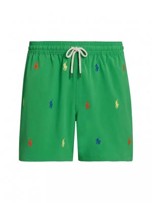 Плавки с вышивкой «Пони» , цвет preppy green Polo Ralph Lauren