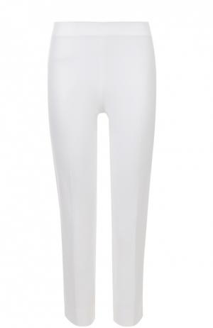 Укороченные брюки прямого кроя с завышенной талией Elie Tahari. Цвет: белый