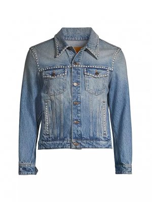 Джинсовая куртка Trucker с люверсами , цвет vintage blue studs Blk Dnm