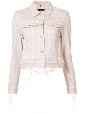 Джинсовая куртка Harlow J Brand. Цвет: розовый и фиолетовый