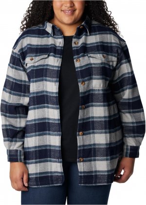Куртка-рубашка больших размеров Calico Basin , цвет Dark Nocturnal Buffalo Ombre Columbia
