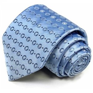 Креативный галстук в кружочек 810343 Celine. Цвет: голубой